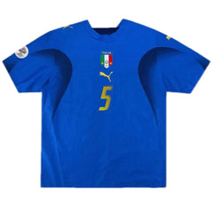 CANNAVARO #5 Retro Italy Home Jersey World Cup 2006