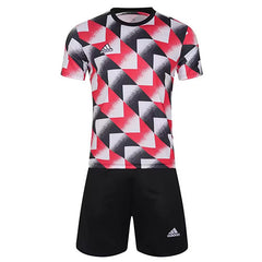 Customize Team Jersey Kit(Shirt+Short) Red & Black 728