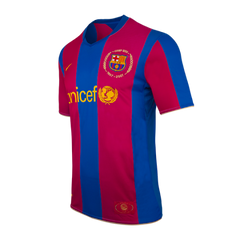 Ronaldinho #10 Retro Barcelona Home Jersey 50-Years Anniversary 2007/08