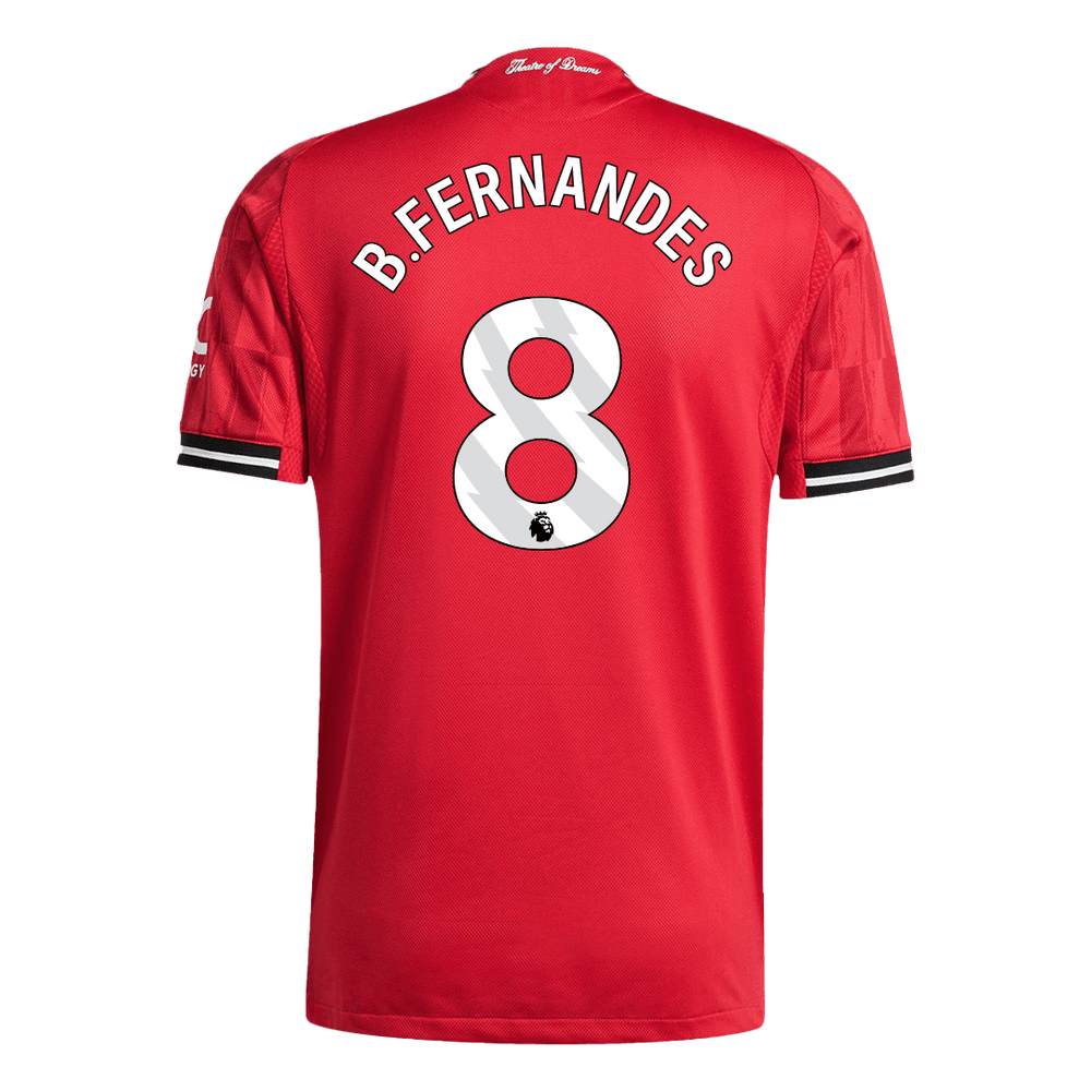 B.FERNANDES #8 Manchester United Home Match Jersey Player Version 2025/26