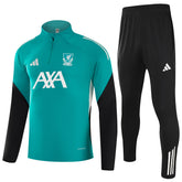 Kids Liverpool 1/4 Zipper Sweat Kit(Top+Pants) Green 2025/26