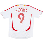 Torres #9 Retro Spain Away Jersey World Cup 2006