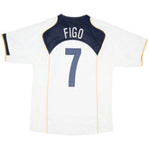 Figo #7 Retro Portugal Away Jersey Euro Cup 2004