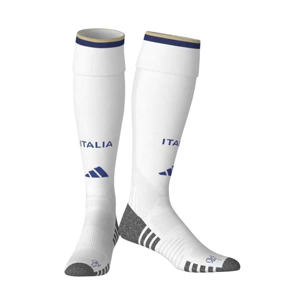 Kids Italy Home Soccer Socks - White 2026