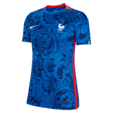 France Women's EC22 Home Soccer Jersey - Hyper Cobalt-Siren Red / Nike
