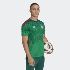 2022-23 Mexico Home Soccer Jersey - Green-Red / Adidas