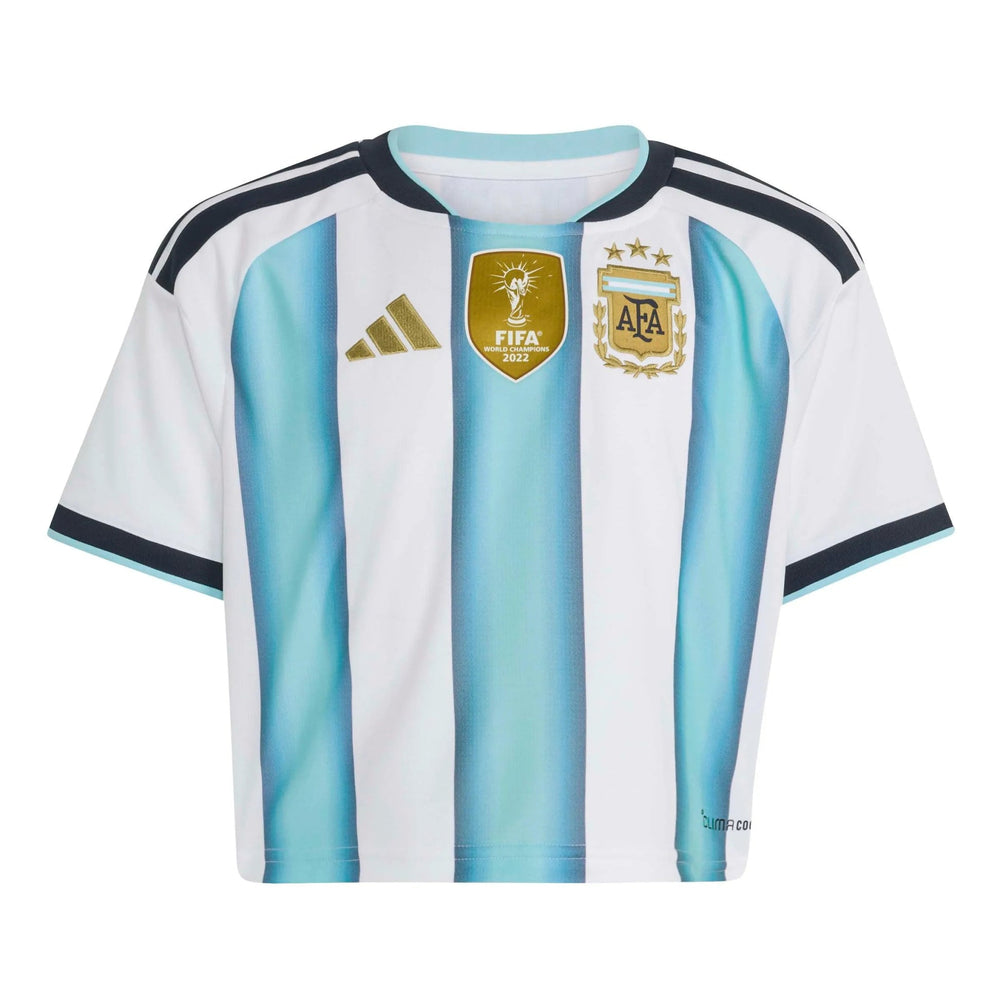 2026 Argentina Women's Stadium Home Cropped Soccer Jersey / Adidas