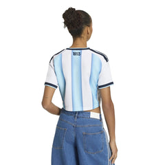 2026 Argentina Women's Stadium Home Cropped Soccer Jersey / Adidas