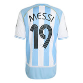 2006 Argentina Men's Retro Stadium Home Messi #19 Soccer Jersey / Adidas
