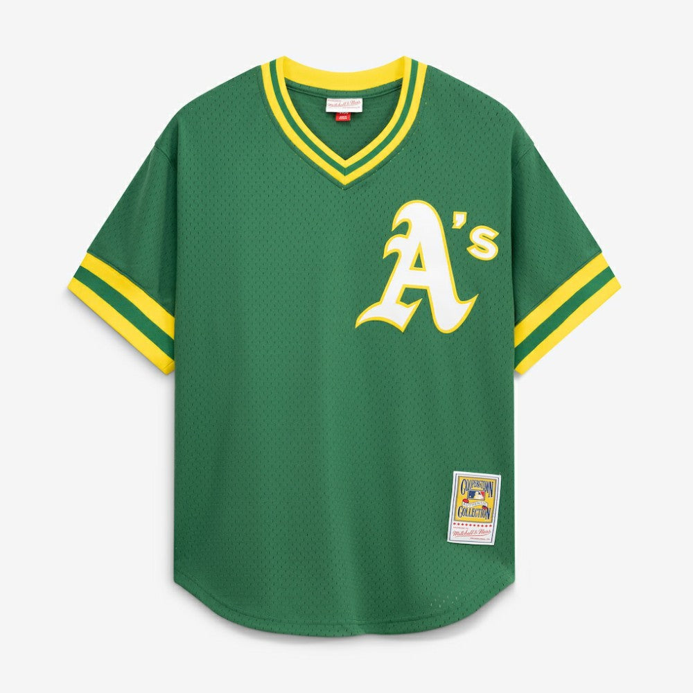 MLB Rickey Henderson Athletics Mitchell & Ness Authentic Batting Practice Jersey