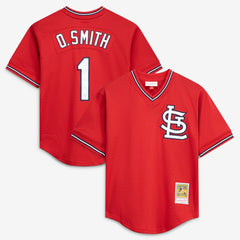 MLB Ozzie Smith St. Louis Cardinals Mitchell & Ness Authentic Batting Practice Jersey