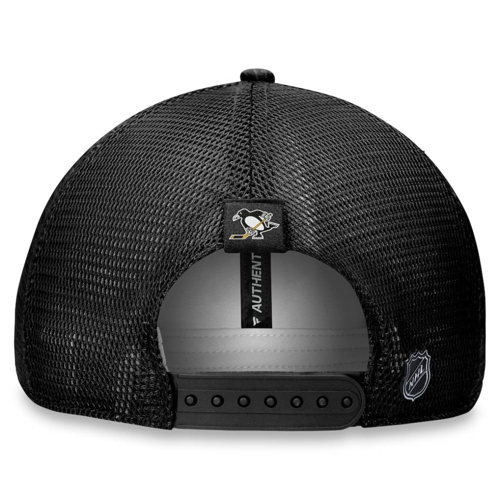 NHL This item will ship within 2 business days. Pittsburgh Penguins Fanatics Women's Authentic Pro Road Trucker Adjustable Hat – Black