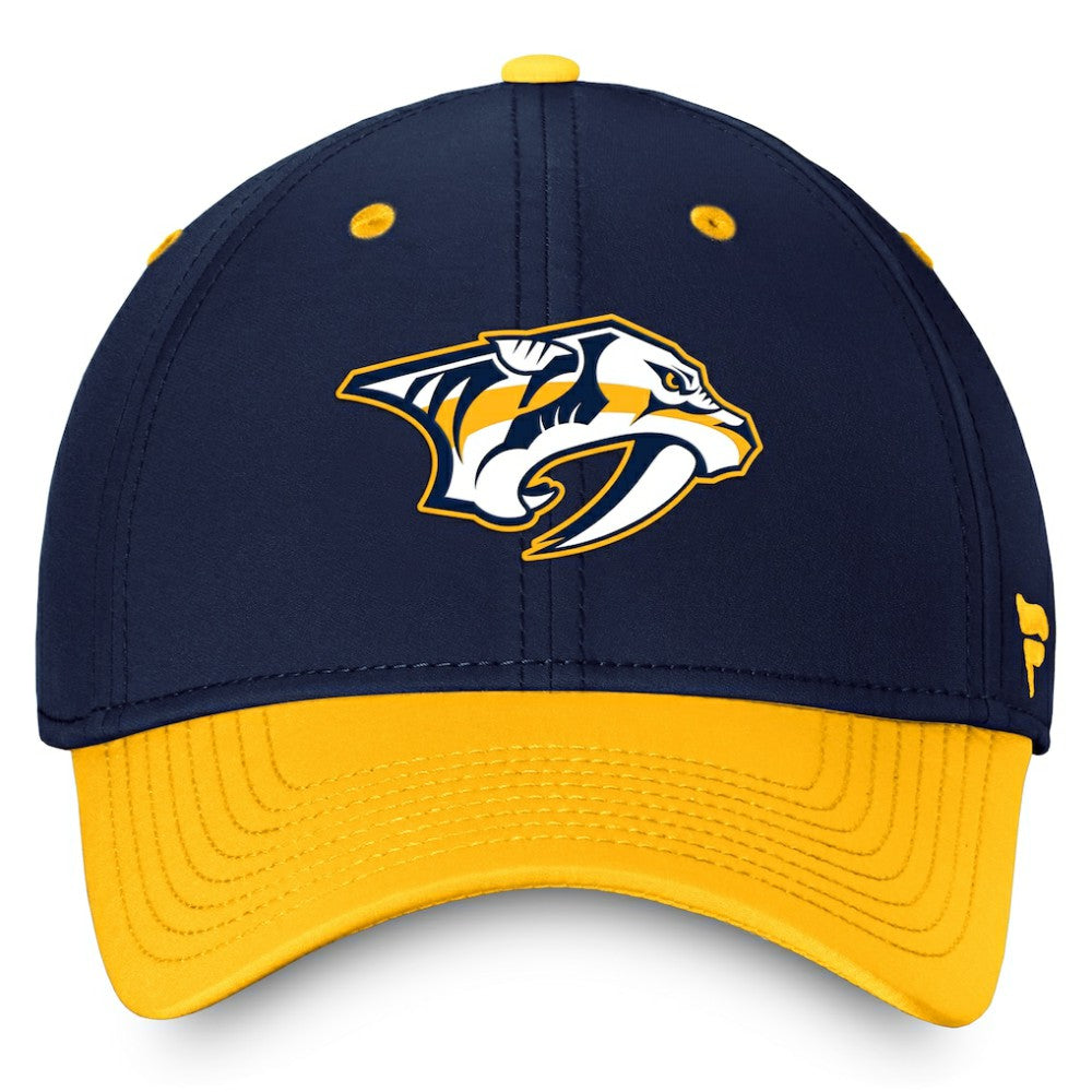NHL  Nashville Predators Fanatics Authentic Pro Rink Two-Tone Flex Hat – Navy/Gold