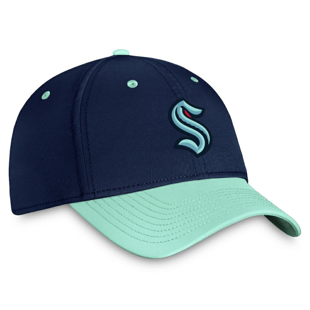 NHL This item will ship within 5 business days. Seattle Kraken Fanatics Authentic Pro Rink Two-Tone Flex Hat – Deep Sea Blue/Light Blue