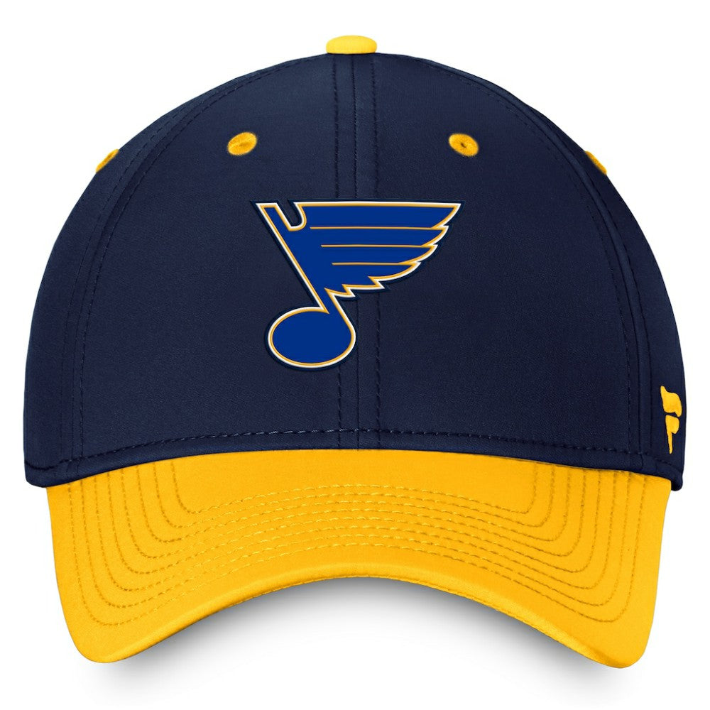 NHL This item will ship within 8 business days. St. Louis Blues Fanatics Authentic Pro Rink Two-Tone Flex Hat – Navy/Gold