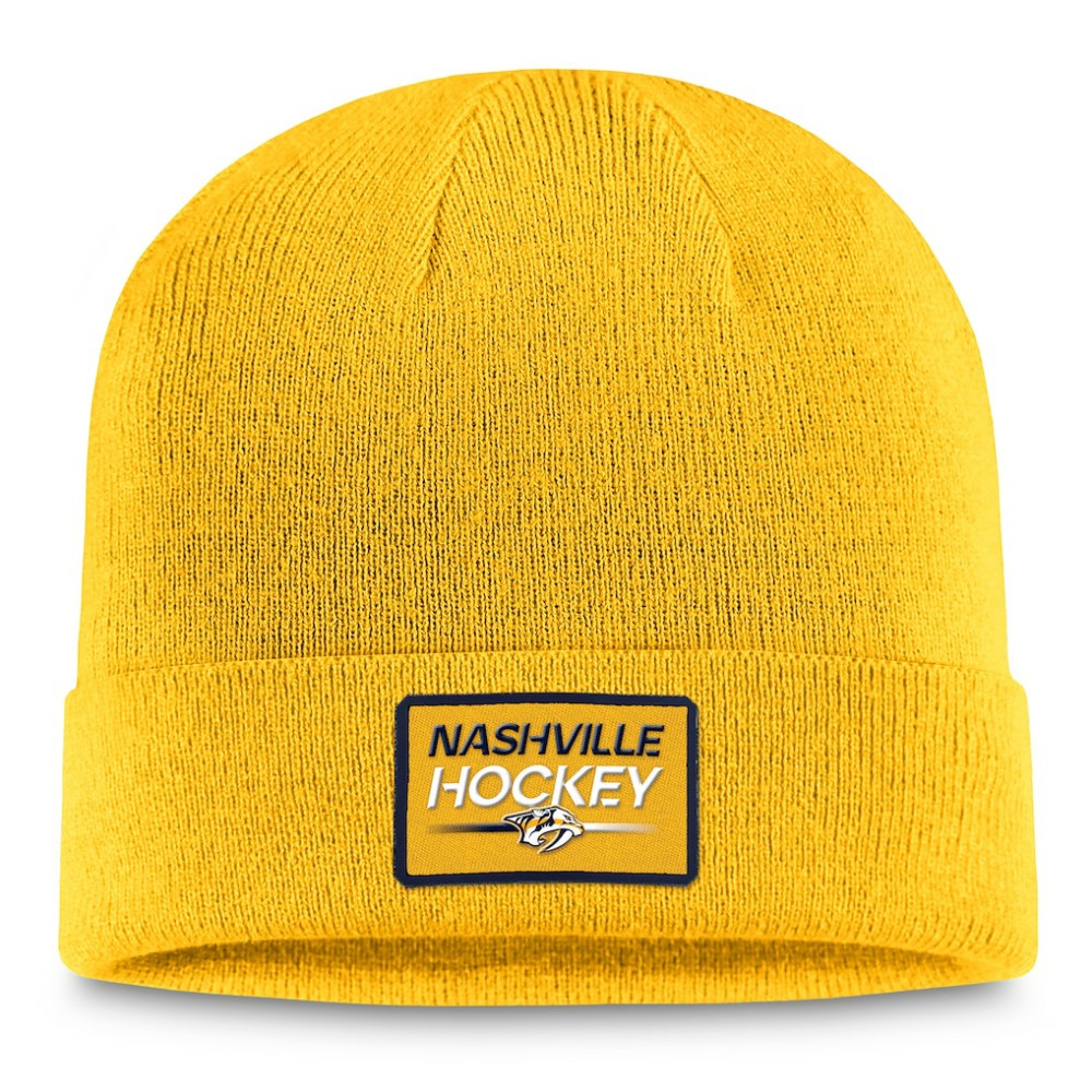 NHL This item will ship within 1 business day. Nashville Predators Fanatics Authentic Pro Cuffed Knit Hat – Gold