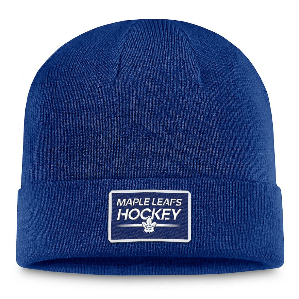NHL This item will ship within 4 business days. Toronto Maple Leafs Fanatics Authentic Pro Cuffed Knit Hat – Blue