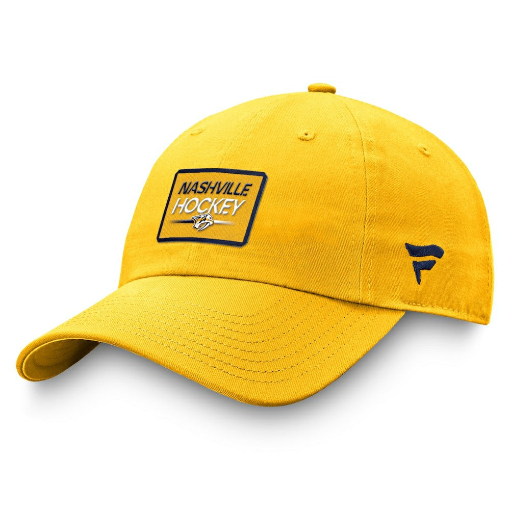 NHL  Nashville Predators Fanatics Authentic Pro Prime Adjustable Hat – Gold