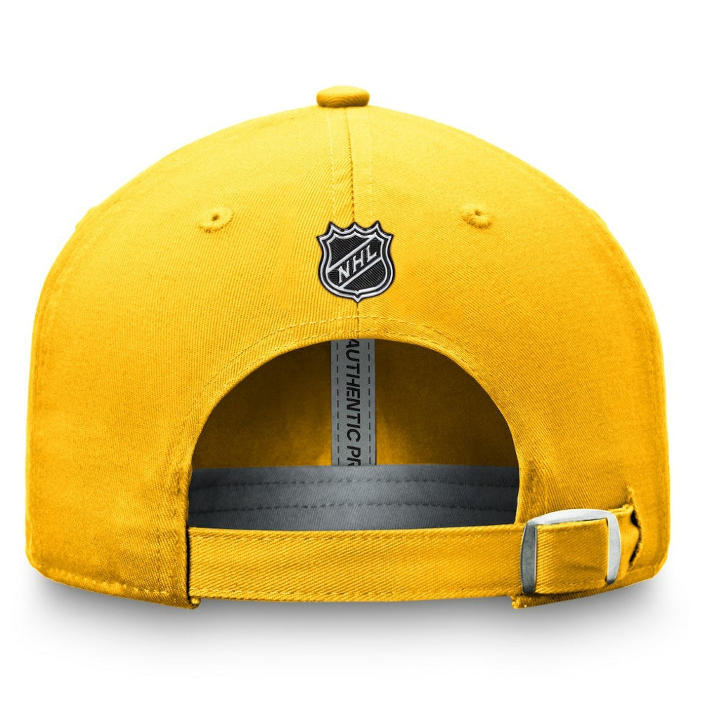 NHL  Nashville Predators Fanatics Authentic Pro Prime Adjustable Hat – Gold