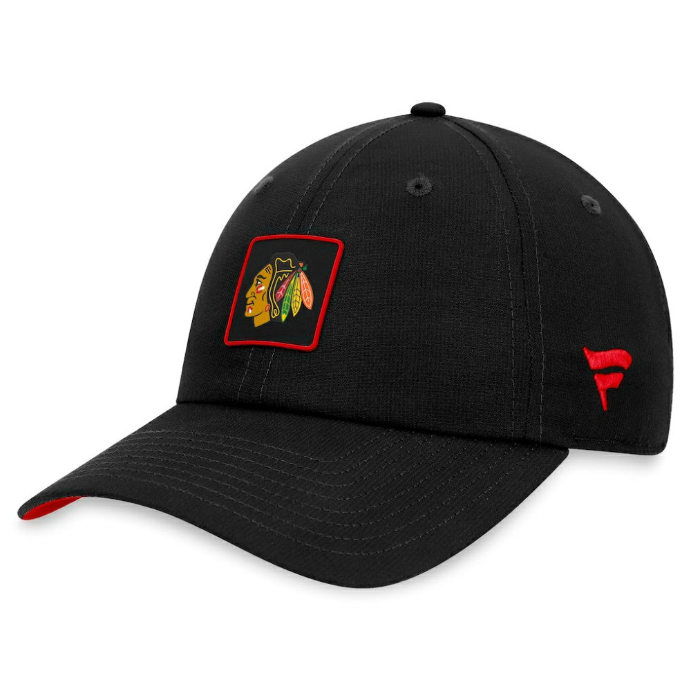 NHL Black Chicago Blackhawks Fanatics Authentic Pro Rink Adjustable Hat