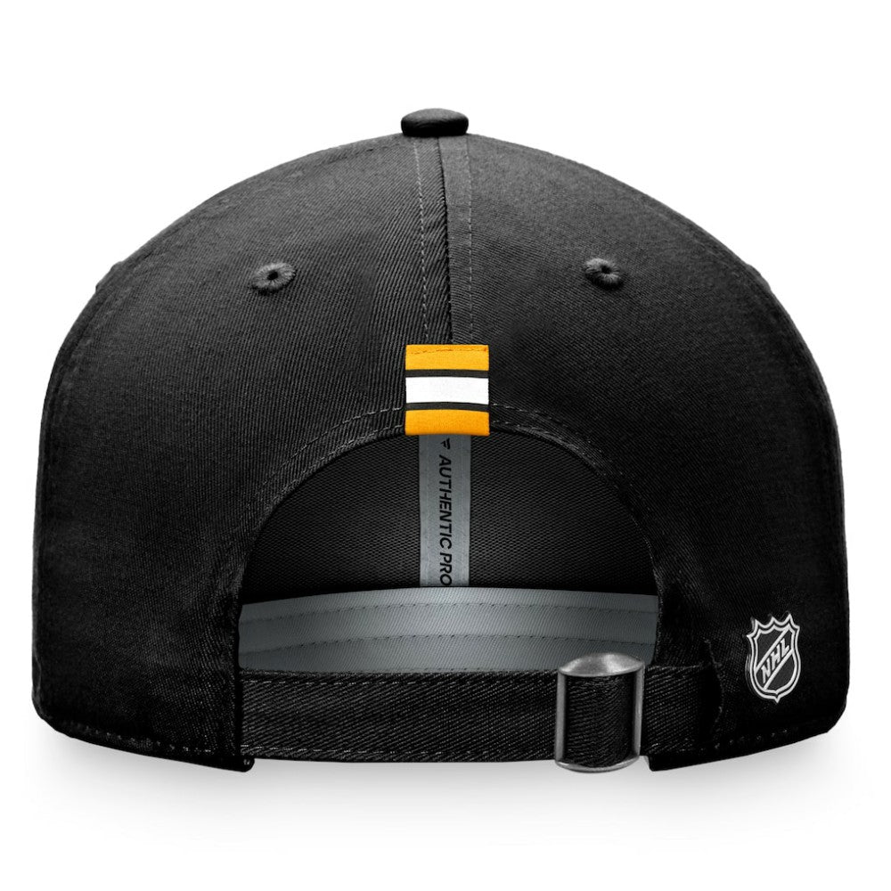 NHL Black Boston Bruins Fanatics Women's Authentic Pro Rink Adjustable Hat