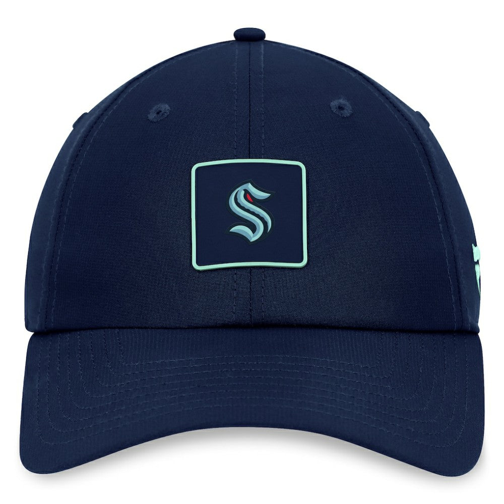 NHL Deep Sea Blue Seattle Kraken Fanatics Authentic Pro Rink Adjustable Hat