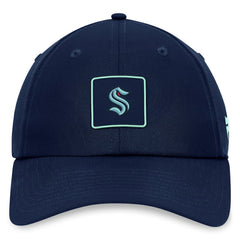 NHL Deep Sea Blue Seattle Kraken Fanatics Authentic Pro Rink Adjustable Hat