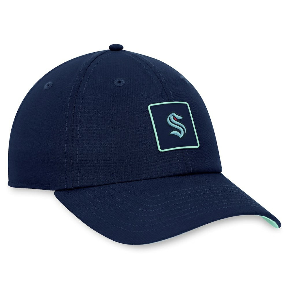 NHL Deep Sea Blue Seattle Kraken Fanatics Authentic Pro Rink Adjustable Hat