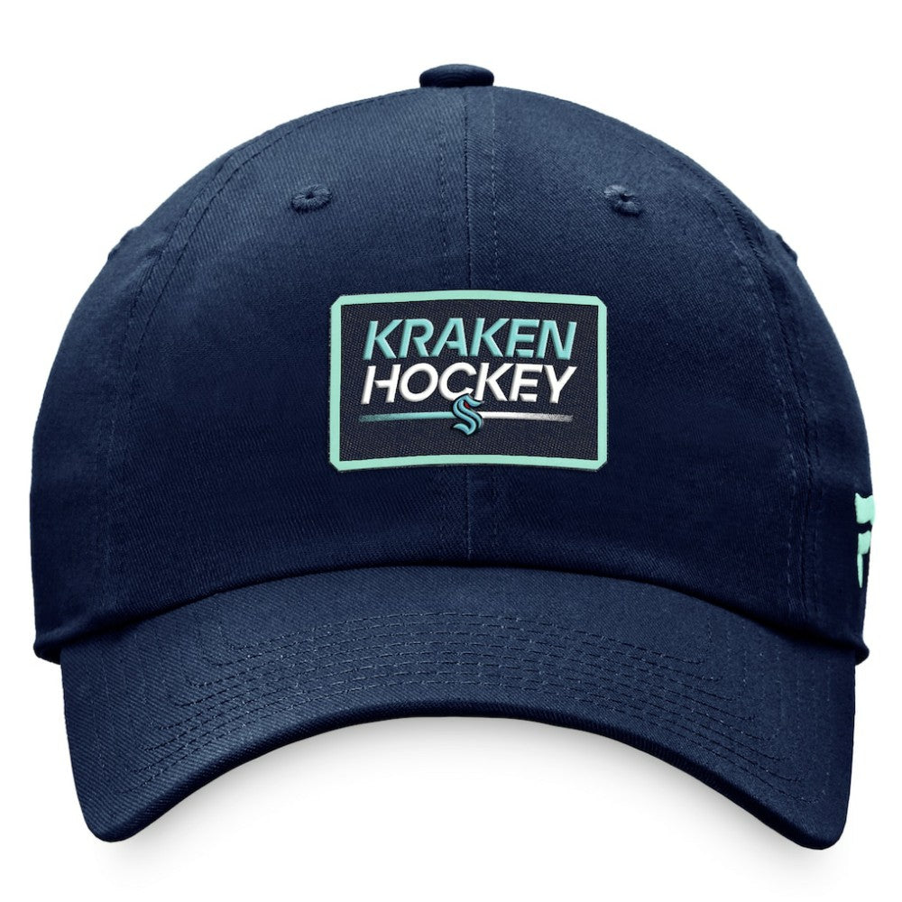 NHL Deep Sea Blue Seattle Kraken Fanatics Women's Authentic Pro Rink Adjustable Hat
