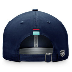 NHL Deep Sea Blue Seattle Kraken Fanatics Women's Authentic Pro Rink Adjustable Hat
