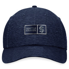 NHL Deep Sea Blue Seattle Kraken Fanatics Authentic Pro Road Adjustable Hat