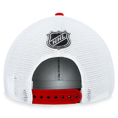 NHL Black Chicago Blackhawks Fanatics Authentic Pro Rink Trucker Adjustable Hat