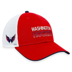 NHL Red Washington Capitals Fanatics Authentic Pro Rink Trucker Adjustable Hat