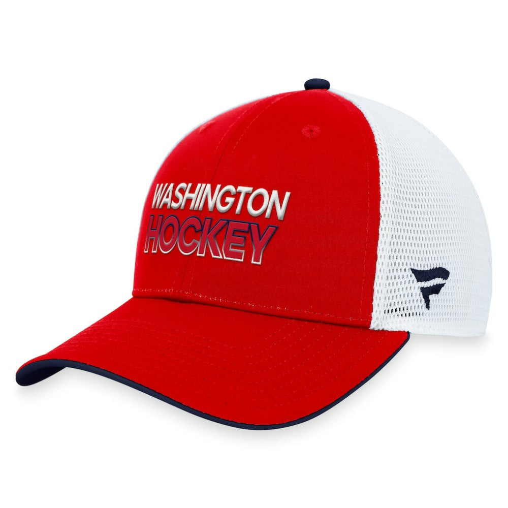 NHL Red Washington Capitals Fanatics Authentic Pro Rink Trucker Adjustable Hat