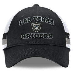 Fundamentals Side Stripe Trucker Adjustable Hat - Las Vegas Raiders