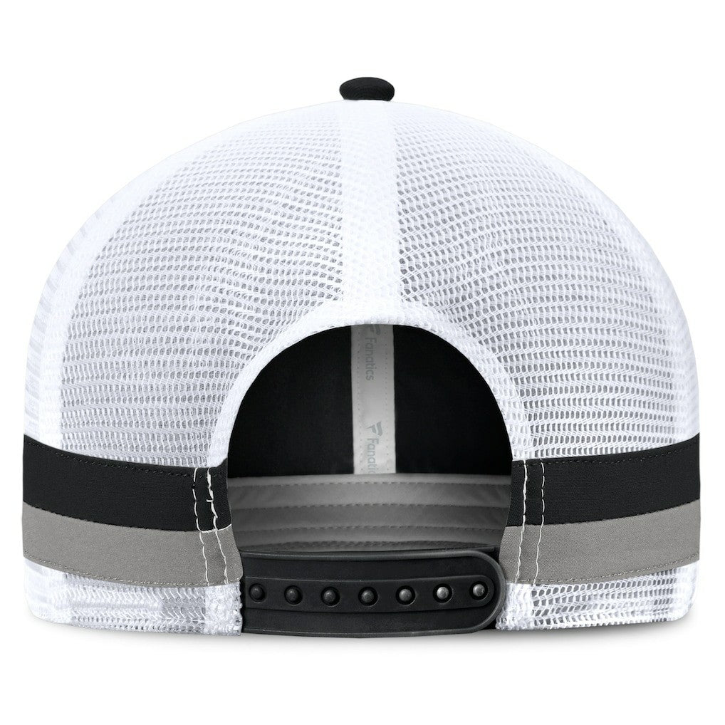Fundamentals Side Stripe Trucker Adjustable Hat - Las Vegas Raiders