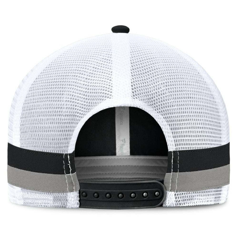 Fundamentals Side Stripe Trucker Adjustable Hat - Las Vegas Raiders