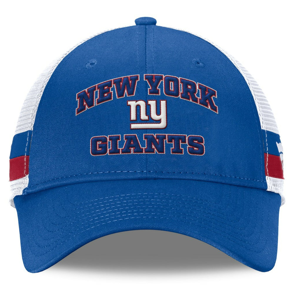Fundamentals Side Stripe Trucker Adjustable Hat - New York Giants
