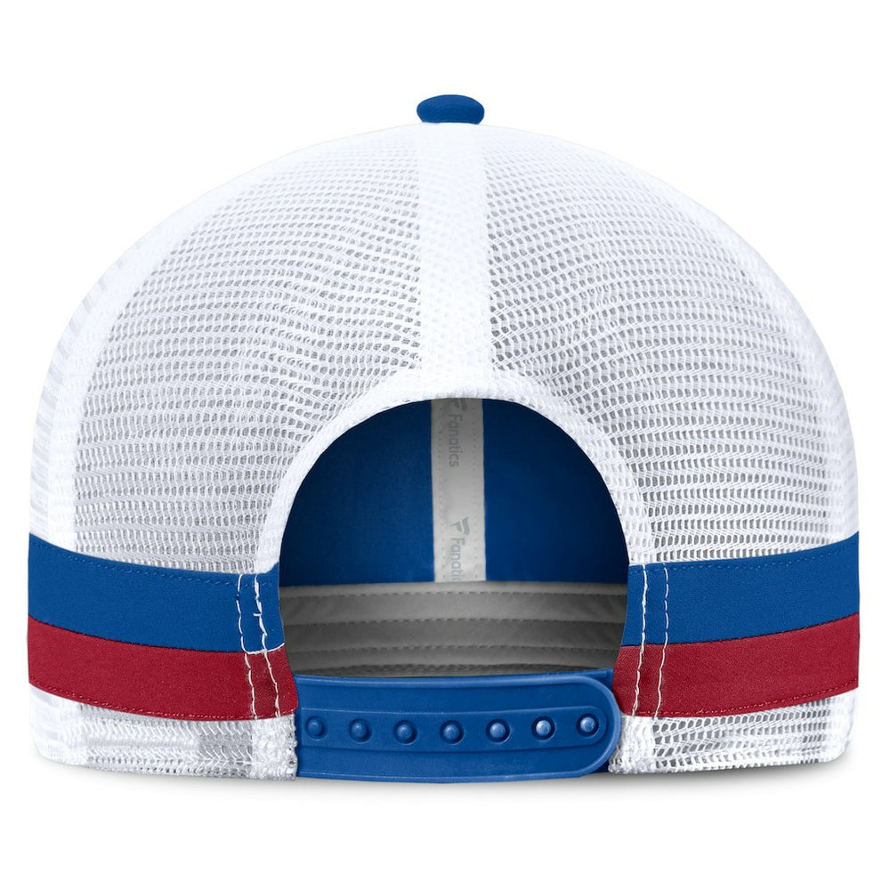 Fundamentals Side Stripe Trucker Adjustable Hat - New York Giants