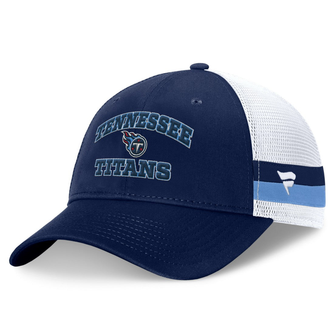 Fundamentals Side Stripe Trucker Adjustable Hat - Tennessee Titans