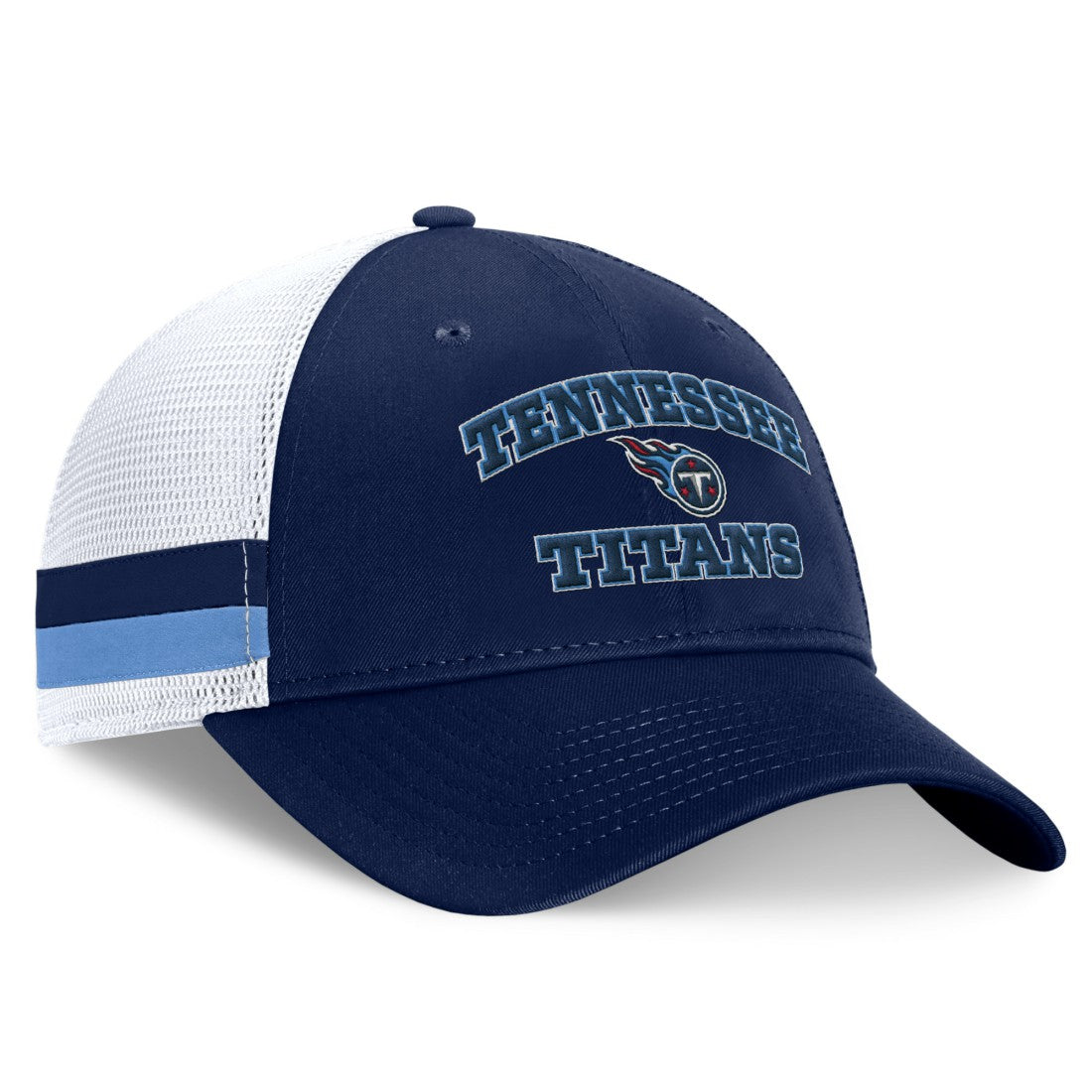 Fundamentals Side Stripe Trucker Adjustable Hat - Tennessee Titans