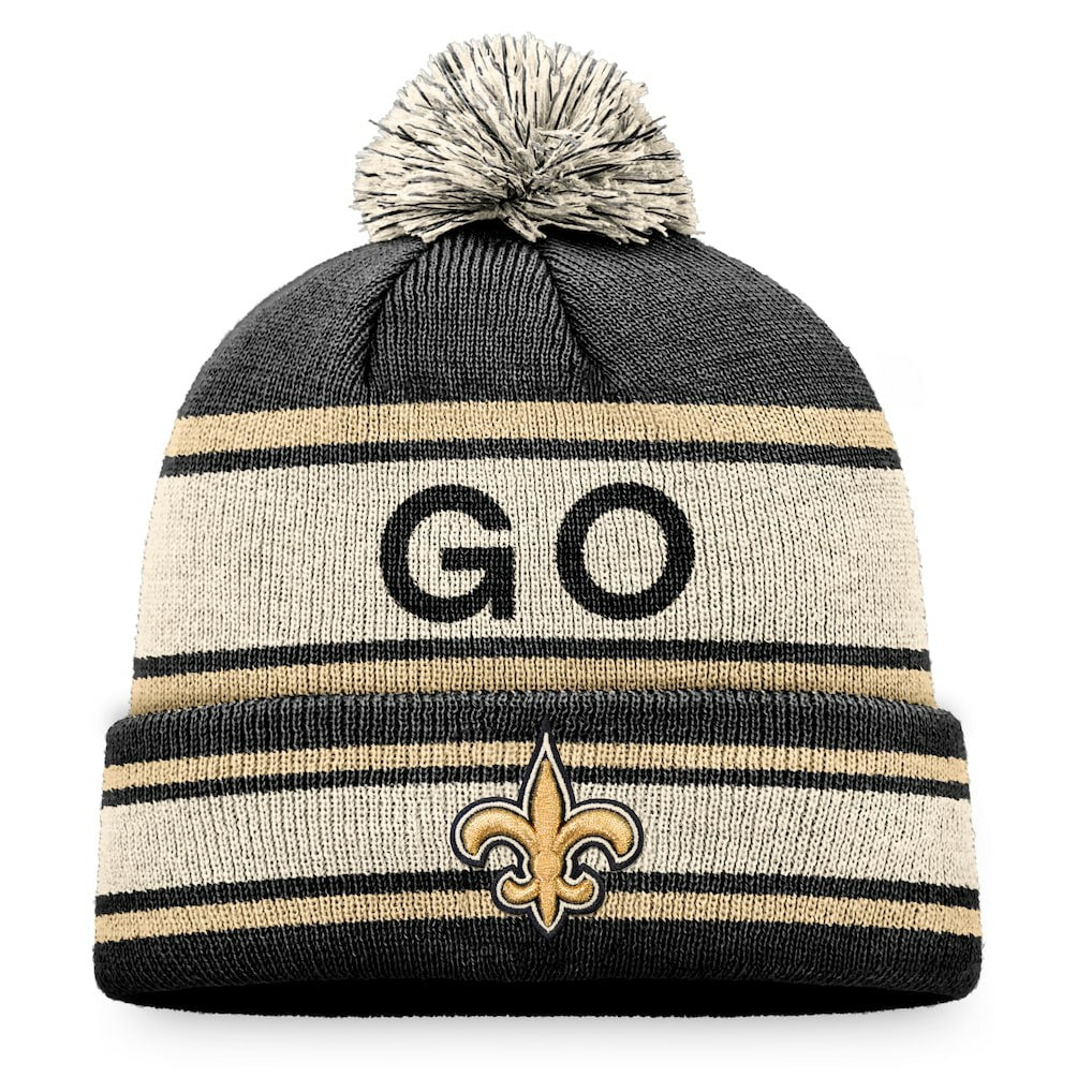 Heritage Cuffed Knit Hat with Pom - New Orleans Saints