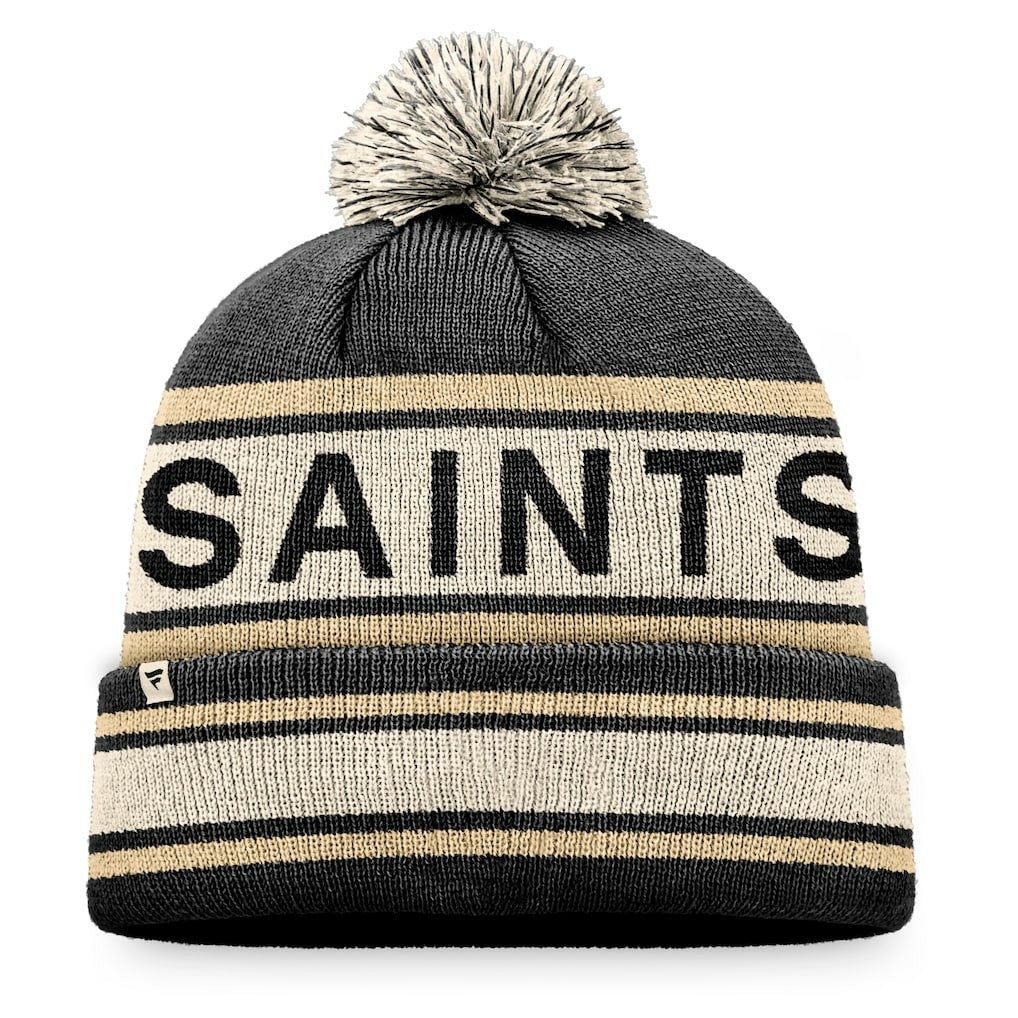 Heritage Cuffed Knit Hat with Pom - New Orleans Saints