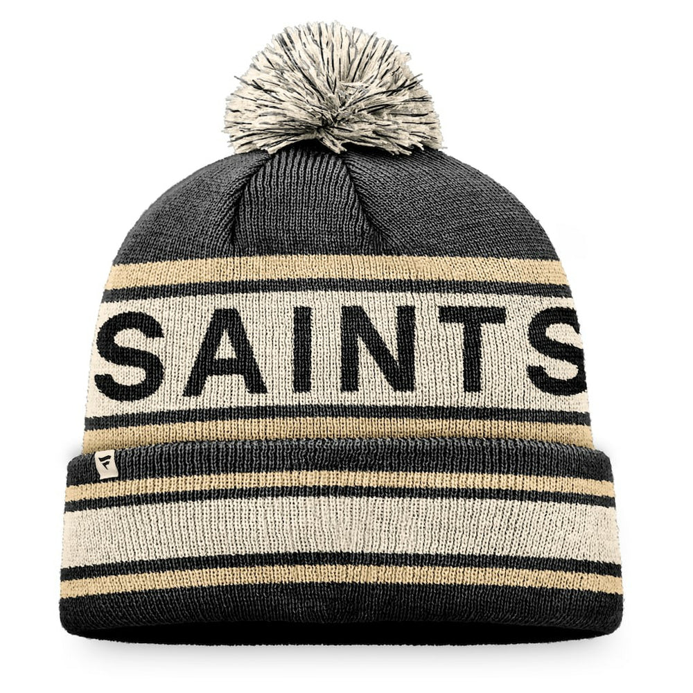 Heritage Cuffed Knit Hat with Pom - New Orleans Saints