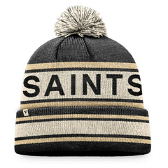 Heritage Cuffed Knit Hat with Pom - New Orleans Saints