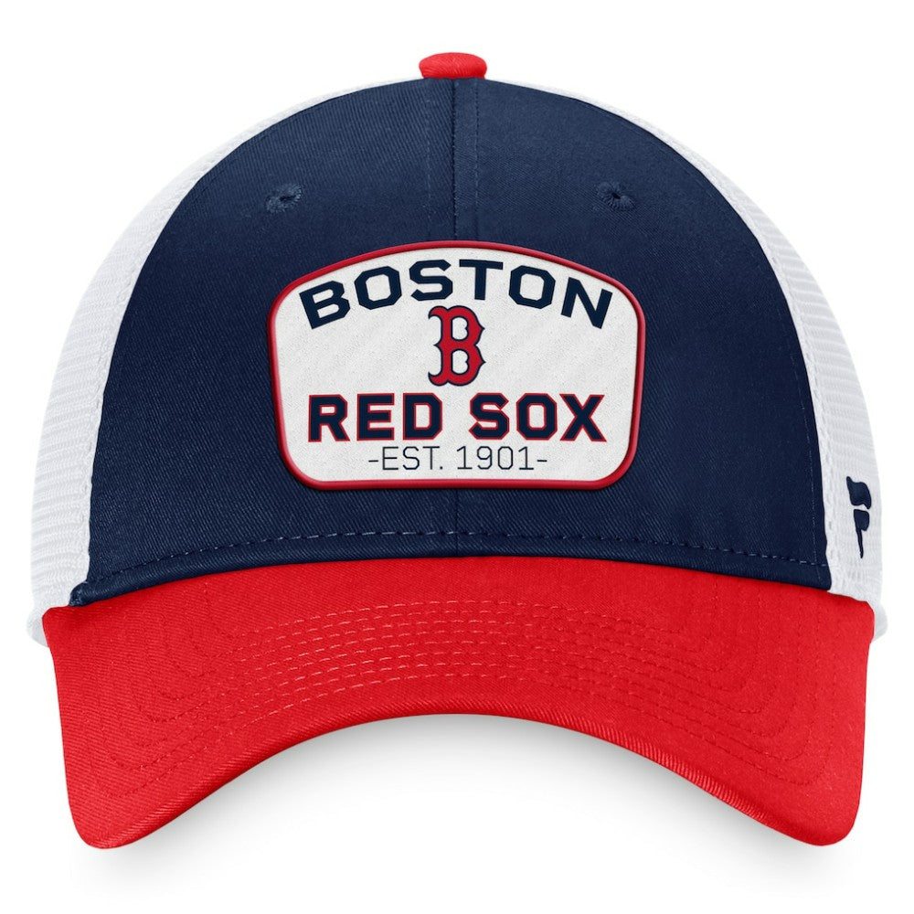 MLB Boston Red Sox Fanatics Two-Tone Patch Trucker Adjustable Hat
