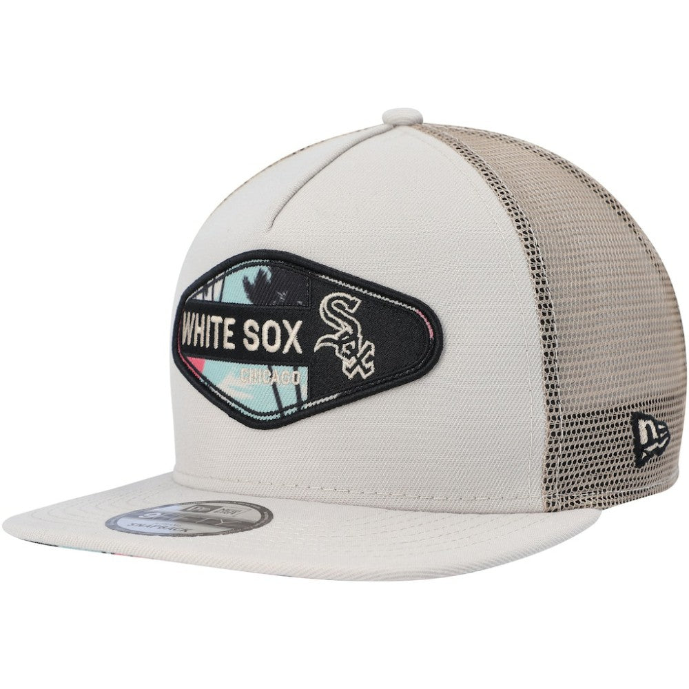 MLB Chicago White Sox New Era Retro Beachin' Patch A-Frame Trucker 9FIFTY Snapback Hat