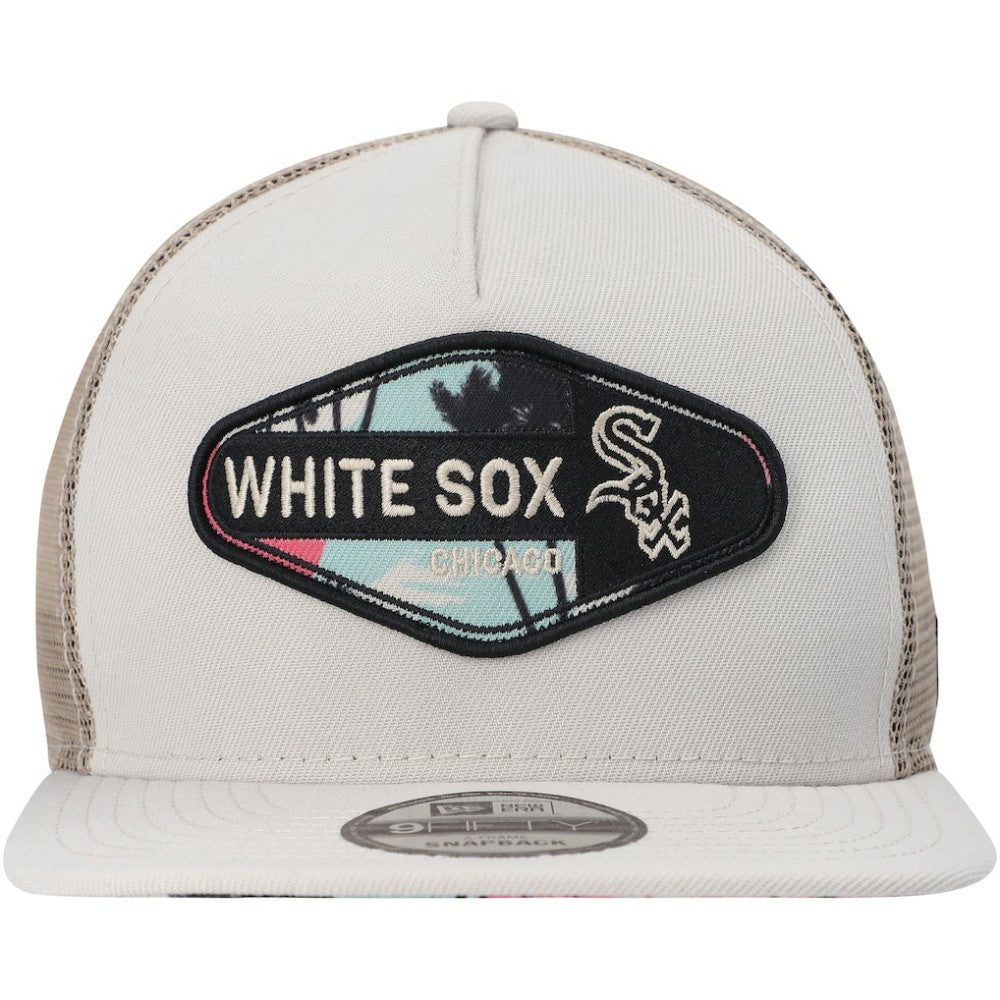 MLB Chicago White Sox New Era Retro Beachin' Patch A-Frame Trucker 9FIFTY Snapback Hat