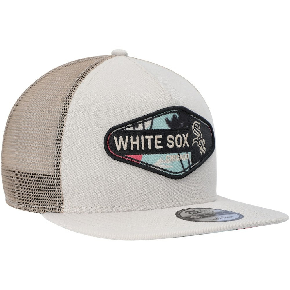 MLB Chicago White Sox New Era Retro Beachin' Patch A-Frame Trucker 9FIFTY Snapback Hat