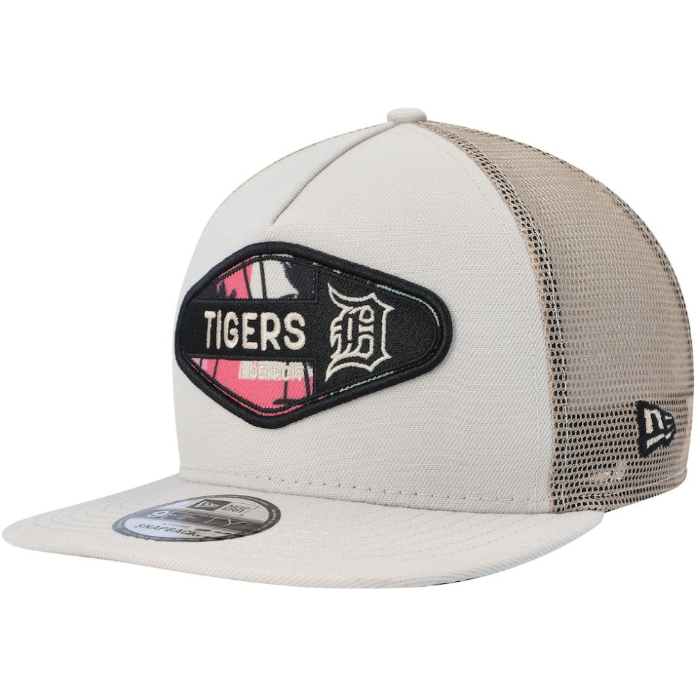 MLB Detroit Tigers New Era Retro Beachin' Patch A-Frame Trucker 9FIFTY Snapback Hat